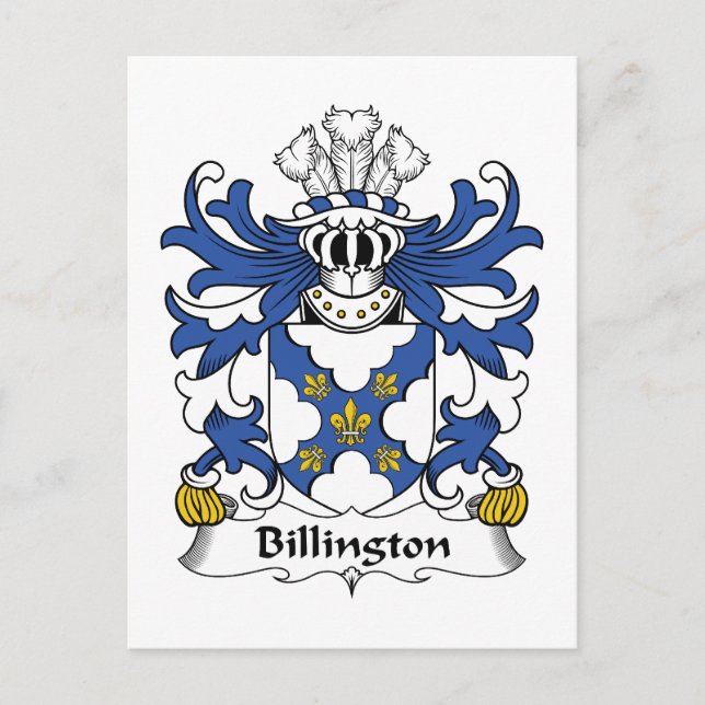 Carte Postale Billington Family Crest (Devant)