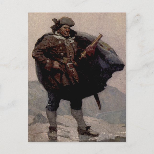 Carte Postale “Billy Bones” Peinture de pirate par NC Wyeth (Devant)
