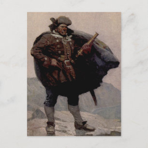 Carte Postale "Billy Bones" Peinture pirate par NC Wyeth