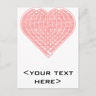 Carte postale Binary Valentine