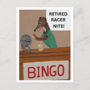 Carte Postale  Bingo de la Nuit du Lévrier Retraité