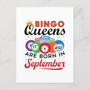 Carte Postale Bingo Queens Are Born in Septembre