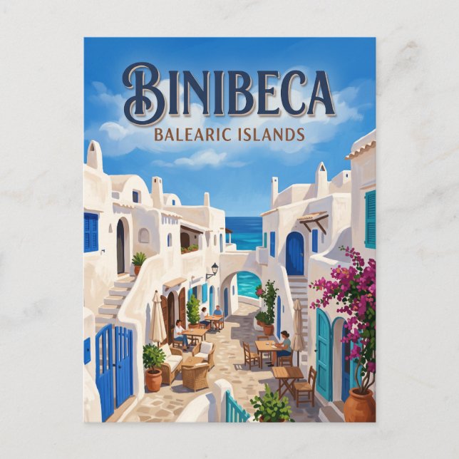 Carte Postale Binibeca Vell Espagne (Devant)