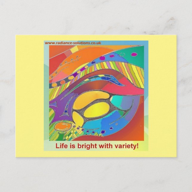 Carte postale bio Bold LifeScan Art avec libellé (Devant)