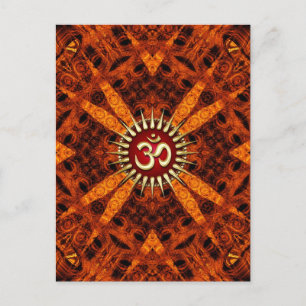 Carte postale bio Grooves OM Tribal New Age