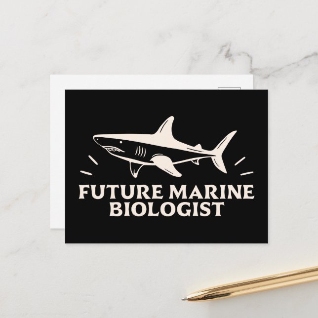 Carte Postale Biologiste marin futur (Devant/Arrière en situation)