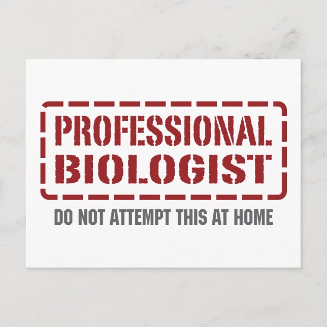 Carte Postale Biologiste professionnel (Devant)