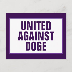 Carte Postale Bipartisan uni contre DOGE Anti-DOGE Purple