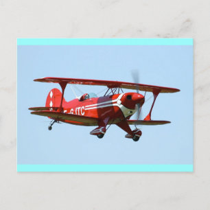 Carte Postale Biplane rouge