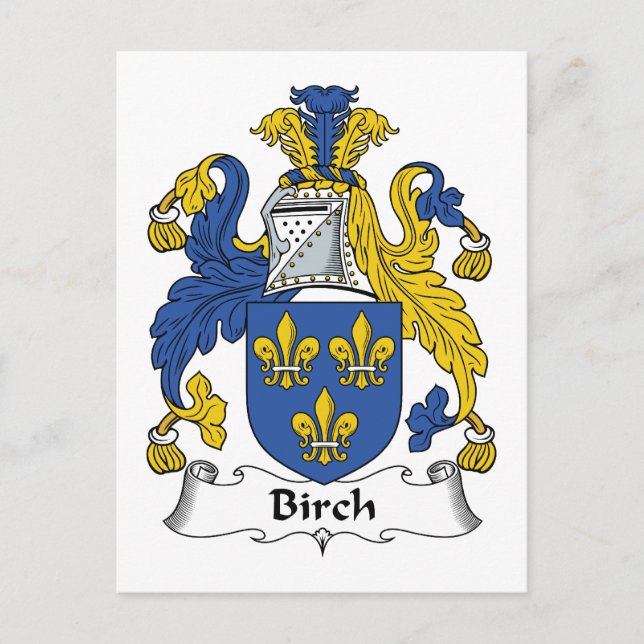 Carte Postale Birch Family Crest (Devant)