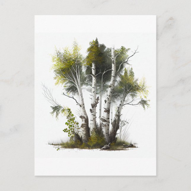 Carte Postale Birch Trees, Les Birches Irlande du Nord (Devant)