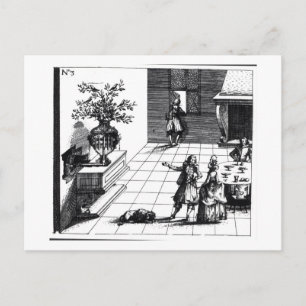 Carte Postale Bird song musical tree, publié c.1670 (gravin