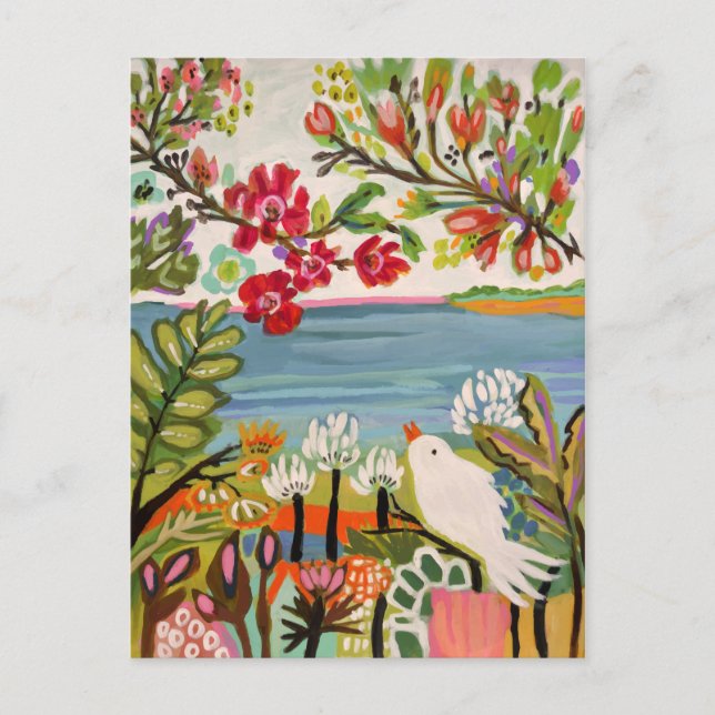 Carte Postale Birds in the Garden (Devant)