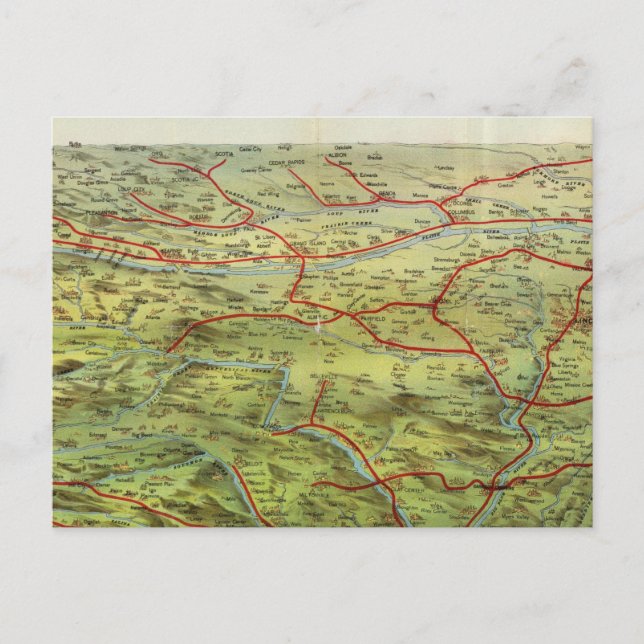 Carte Postale Birdseyes Voir Les Grandes Plaines (Devant)