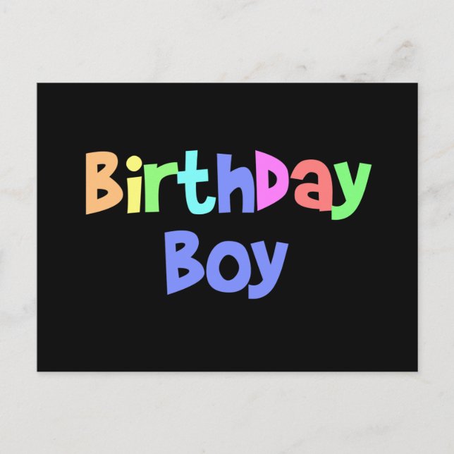 Carte Postale Birthday Boy (Devant)