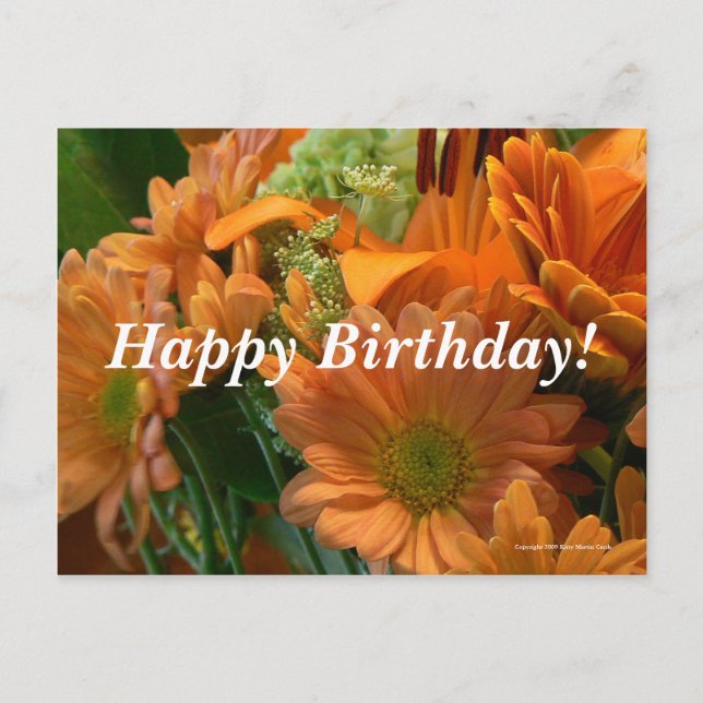 Carte Postale Birthday Flowers (Devant)