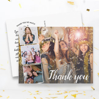 Carte Postale Birthday Thank You Photo Collage Any Year