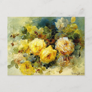 Carte Postale Bischoff - Roses (jaunes)