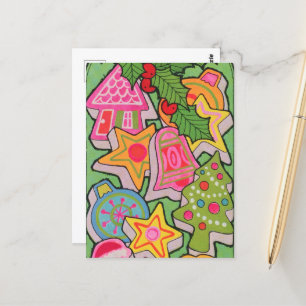 Carte Postale biscuit de Noël rétro