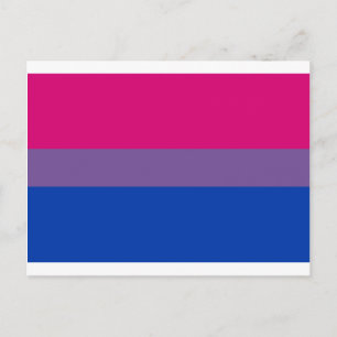 Carte Postale Bisexual LGBT Pride drapeau arc-en-ciel