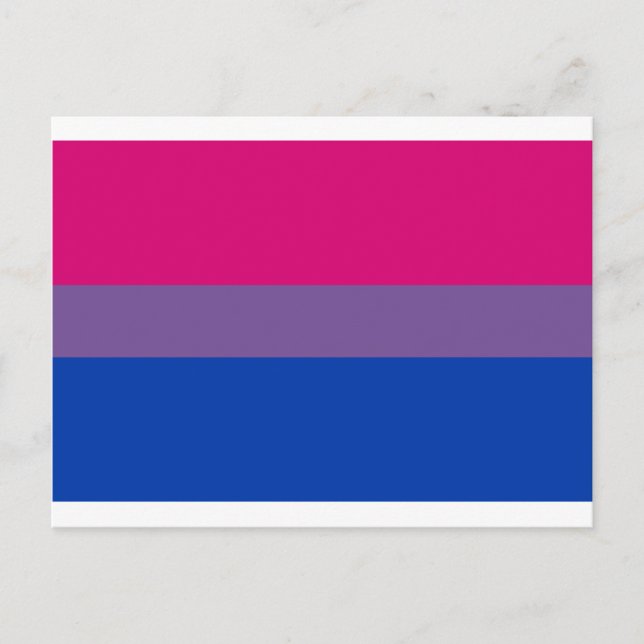 Carte Postale Bisexual LGBT Pride drapeau arc-en-ciel (Devant)