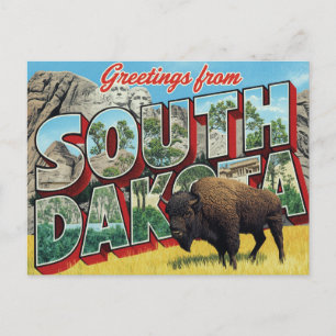 Carte Postale Bison du mont Rushmore du Dakota du Sud
