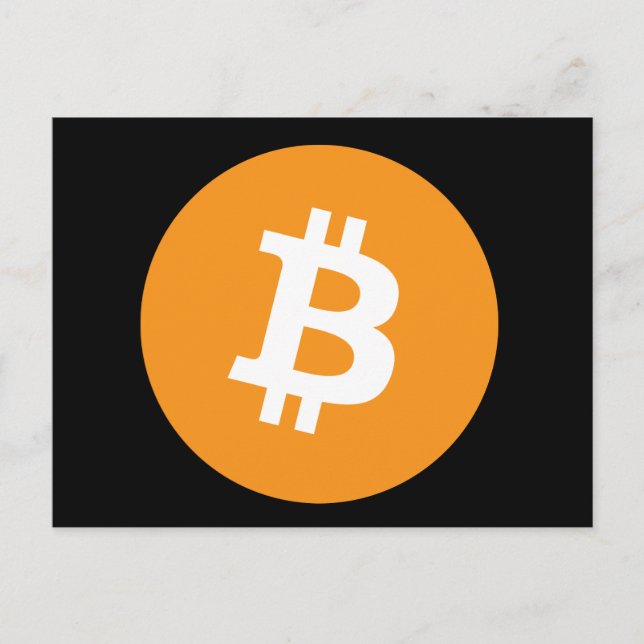 Carte postale Bitcoin Black Orange Cryptomonnaie (Devant)