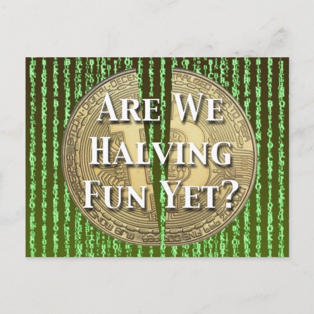 Carte Postale Bitcoin Halving, événement (Devant)