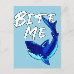 Carte Postale Bite Me - Requin