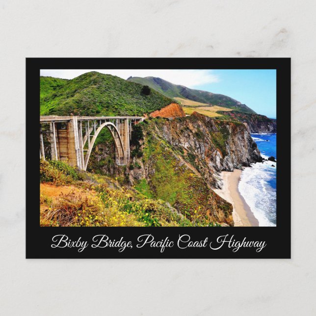 CARTE POSTALE BIXBY BRIDGE PACIFIC COAST HIGHWAY (Devant)