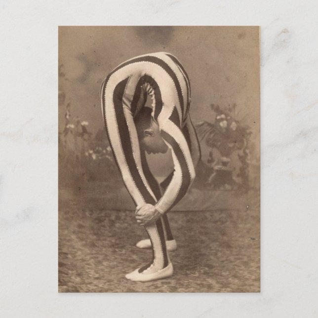 Carte Postale Bizarre Contortionniste Victorien Dorsale (Devant)