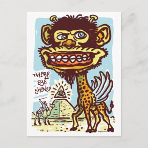 Carte Postale Bizarre Giraffe en Egypte