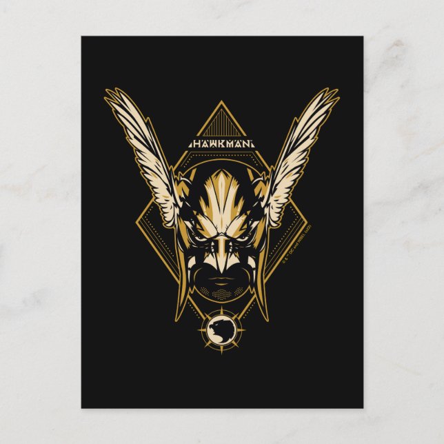 Carte Postale Black Adam | Hawkman Casque graphique (Devant)