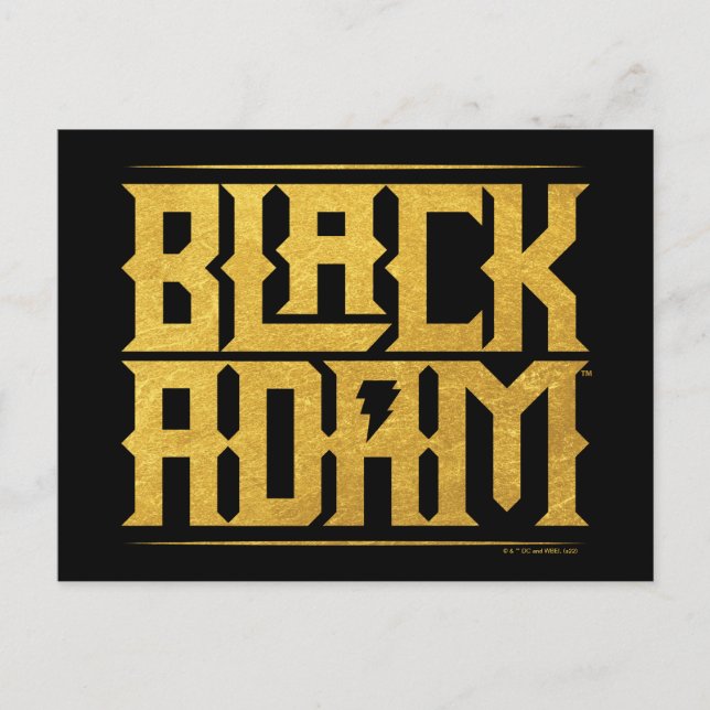 Carte Postale Black Adam Stacked Name Graphic (Devant)