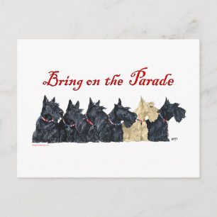 Carte Postale Black and Wheaten Scottish Terriers