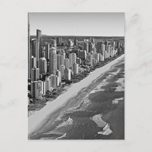 Carte Postale Black and White Australia Gold Coast (Devant)