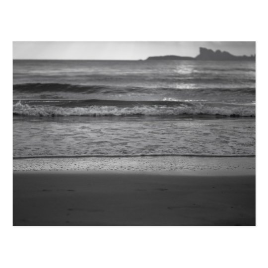 Carte Postale Black and white seaside landscape