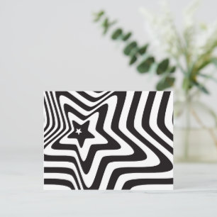 Carte postale Black and White Star Illusion - Opti