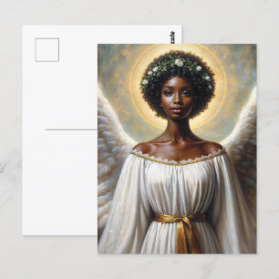 Carte Postale Black Angel Woman Art Inspirant