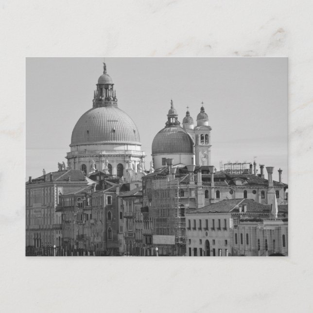 Carte Postale Black Blanc Grand Canal Venise Italie Voyage (Devant)