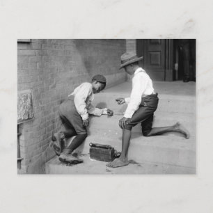 Carte Postale Black Boys Shooting Craps 1901