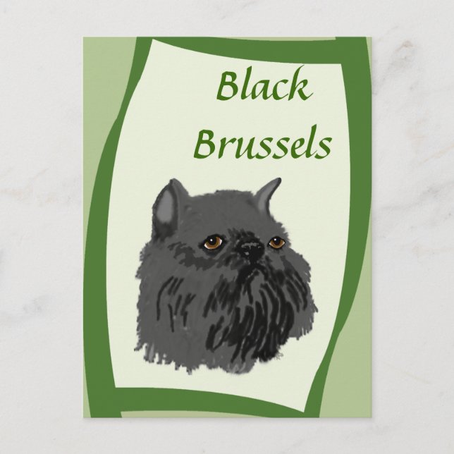 Carte Postale Black Brussels Griffon (Devant)