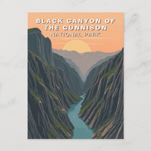 Carte Postale Black Canyon of the Gunnison Travel USA (Devant)