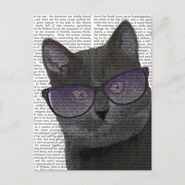 Carte Postale Black Cat with Sunglasses 2 (Devant)