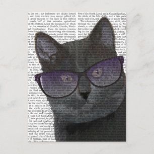 Carte Postale Black Cat with Sunglasses 2