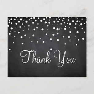 Carte Postale Black Chalkboard tendance Parties scintillant or M
