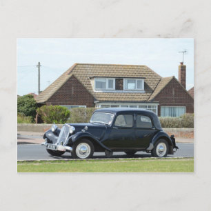 Carte Postale Black Citroen Traction Avant
