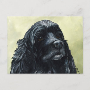 Carte postale Black Cocker Spaniel Original Chien 