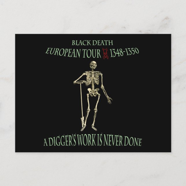 Carte Postale Black Death World Tour Design original (Devant)