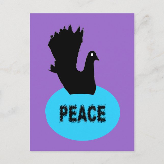 Carte postale Black Dove Peace (Devant)